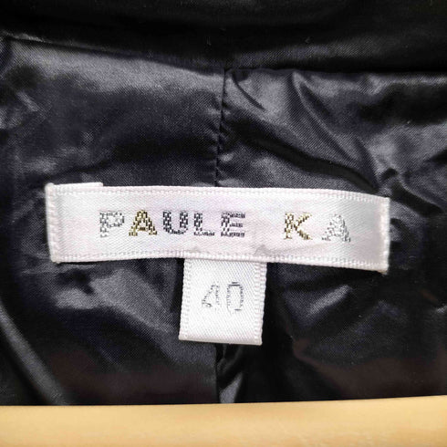 ポールカ PAULE KA GOOSE FEATHERS デタッチャブル ボタンレスダウンコート レディース 40