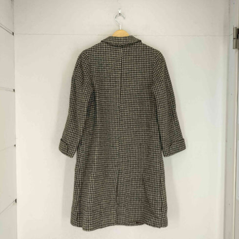 ハリスツイード Harris Tweed ROBERT KIRK VIRGIN SCITTISH WOOL 70s- 千鳥格子柄ステンカラーコート レディース