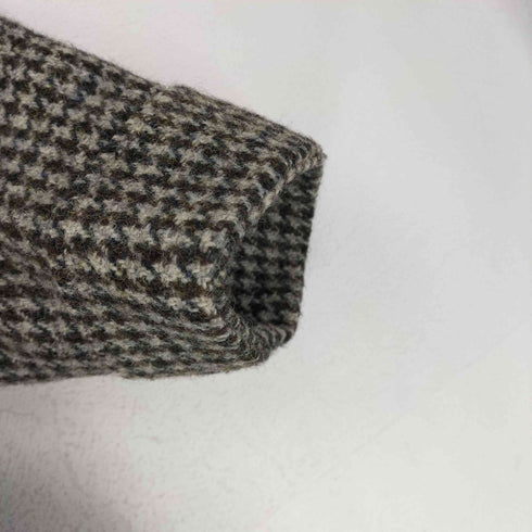 ハリスツイード Harris Tweed ROBERT KIRK VIRGIN SCITTISH WOOL 70s- 千鳥格子柄ステンカラーコート レディース