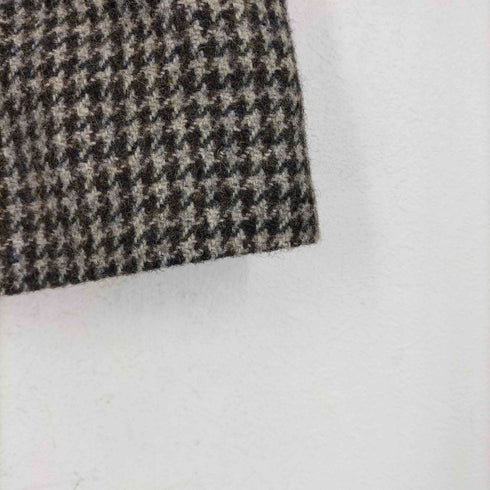 ハリスツイード Harris Tweed ROBERT KIRK VIRGIN SCITTISH WOOL 70s- 千鳥格子柄ステンカラーコート レディース