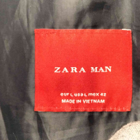 ザラ ZARA ウール混 中綿ハーフコート メンズ M