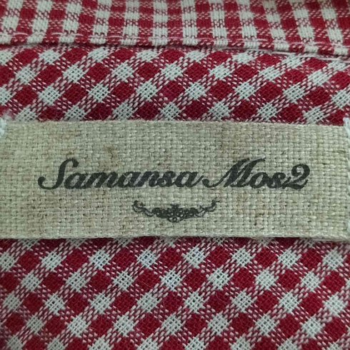 サマンサモスモス samansa Mos2 ギンガムチェックシャツワンピ レディース FREE