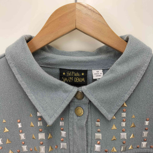 Bob Mackie スタッズ装飾 シャツ メンズ 1X