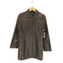 RANG MUSEE lamb leather ウォッシュ加工ラムレザー比翼ステンカラーコート レディース 9AR