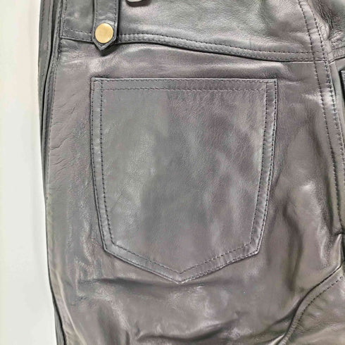 LEATHER CULT デザインレザーパンツ メンズ