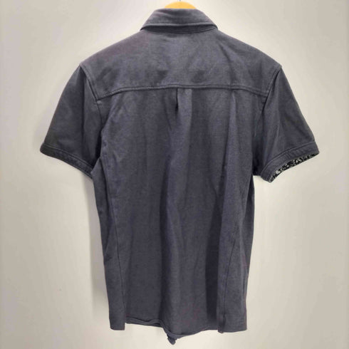 キャサリンハムネットロンドン KATHARINE HAMNETT LONDON 襟裏花柄 S/S ストレッチ シャツ メンズ import:M
