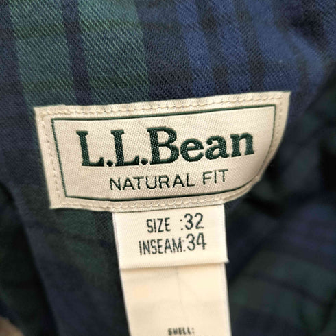 エルエルビーン L.L.Bean NATURAL FIT 裏地ブラックウォッチ チノパンツ メンズ 32×34