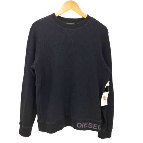 ディーゼル DIESEL S-PEWTER ワッフル クルーネックスウェット メンズ import:M