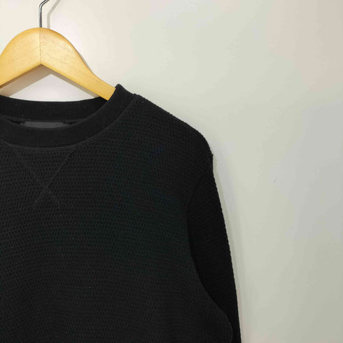 ディーゼル DIESEL S-PEWTER ワッフル クルーネックスウェット メンズ import:M