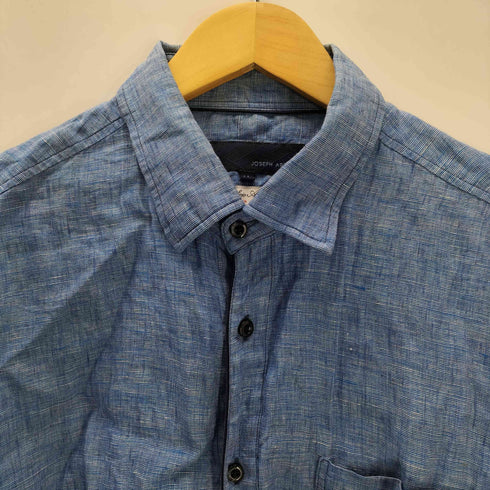 ジョセフアボード JOSEPH ABBOUD FINEST ITALIAN FABRICS イタリア製 生地 L/S 麻 リネン 100% シャツ 襟芯 メンズ LL
