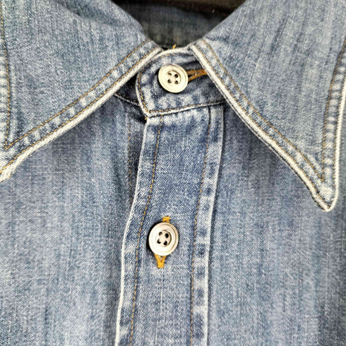 ザラ ZARA Chambray Shirt メンズ US M