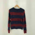 COMPANIA FANTASTICA ボーダー柄 シャギー クルーネックニット レディース S/M