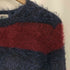 COMPANIA FANTASTICA ボーダー柄 シャギー クルーネックニット レディース S/M