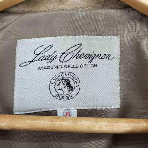 Lady Chevignon goat leather ゴートレザーコート レディース 38