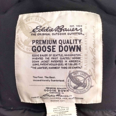 エディーバウアー Eddie Bauer 90S ファー付き フーデッドダウンジャケット メンズ import:L