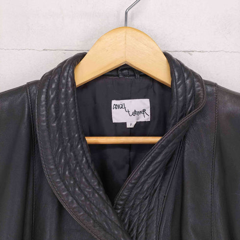 ANGEL LEATHER real leather リアルレザーロングコート レディース F