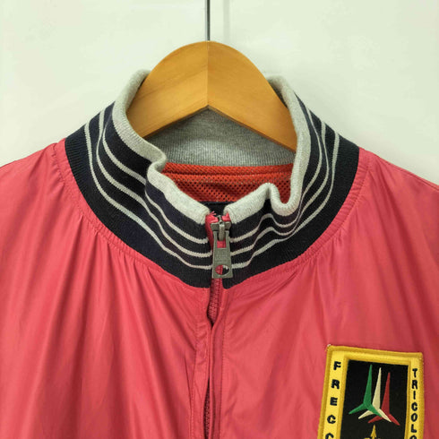 AERONAUTICA MILITARE イタリア空軍 裏地メッシュ エンブレムワッペン バッグ刺繍デザイン ナイロン ジャケット ブルゾン メンズ import:M