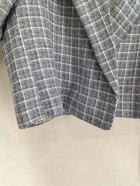 ザラ ZARA ツイードクロップドテーラードジャケット レディース M