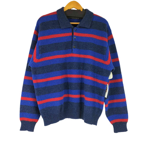 ブルックスブラザーズ BROOKS BROTHERS 90S ボーダー ニットポロ メンズ JPN:L