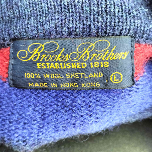 ブルックスブラザーズ BROOKS BROTHERS 90S ボーダー ニットポロ メンズ JPN:L