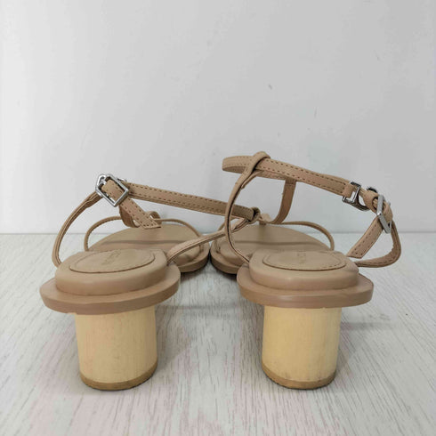 シールームリン Sea Room lynn エコレザーWood heel ストラップサンダル レディース JPN:M