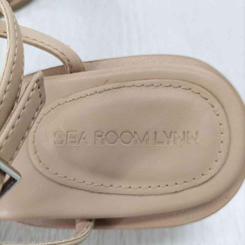 シールームリン Sea Room lynn エコレザーWood heel ストラップサンダル レディース JPN:M