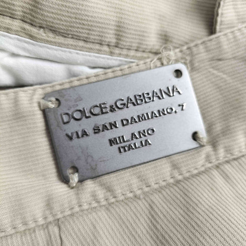 ドルチェアンドガッバーナ DOLCE&GABBANA イタリア製 1タック コーデュロイ テーパードパンツ メンズ JPN:46
