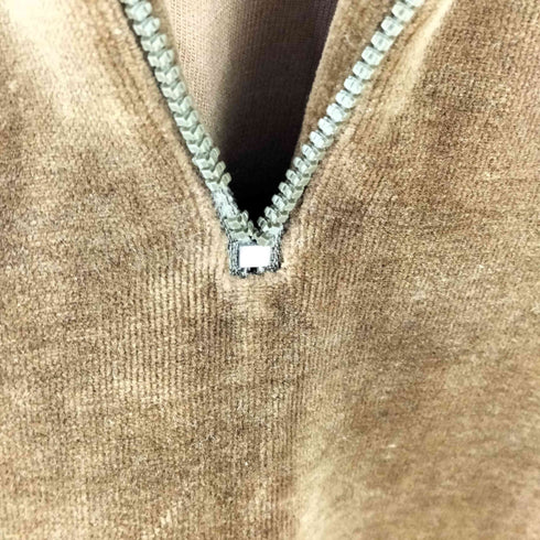 アーペーセー A.P.C. 仏製 ベロア ハーフジップ シャツ メンズ import:S