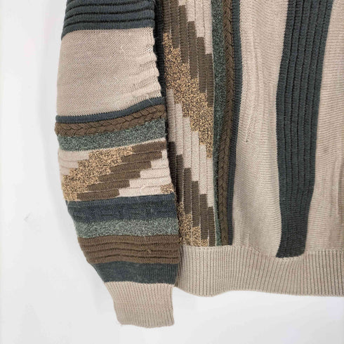 LUCIO SESTI ウール混アクリル3Dニット メンズ import:L