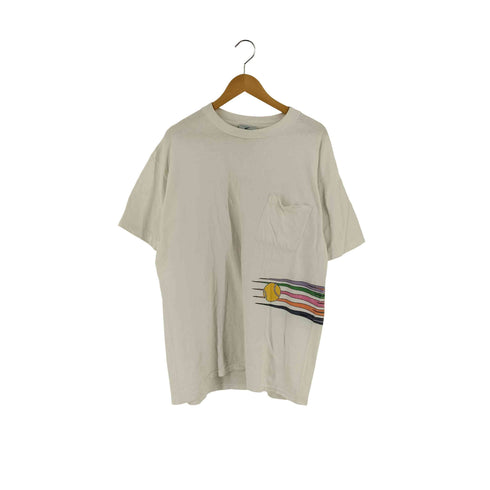 ラコステ LACOSTE 1992 USA製 サイドプリント Tシャツ メンズ import:M