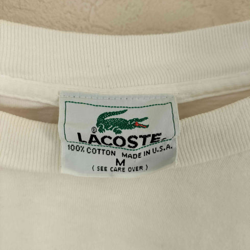 ラコステ LACOSTE 1992 USA製 サイドプリント Tシャツ メンズ import:M