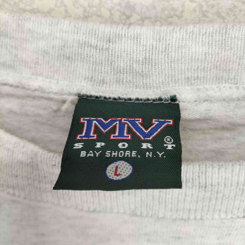 エムブイスポーツ MV SPORT USA製 袖裾シングル NYC フロンTプリントクルーネックTシャツ メンズ L
