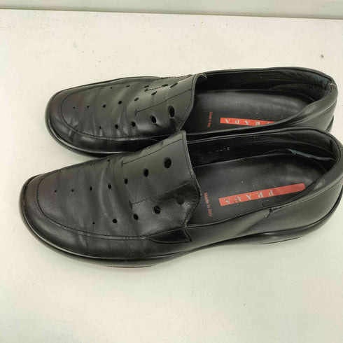 プラダ PRADA 90-00S SPORT イタリア製 パンチング レザー スリッポン シューズ メンズ