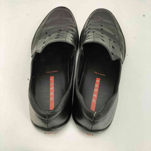 プラダ PRADA 90-00S SPORT イタリア製 パンチング レザー スリッポン シューズ メンズ
