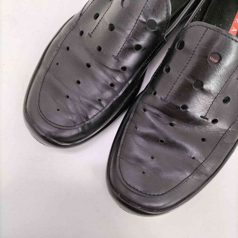 プラダ PRADA 90-00S SPORT イタリア製 パンチング レザー スリッポン シューズ メンズ