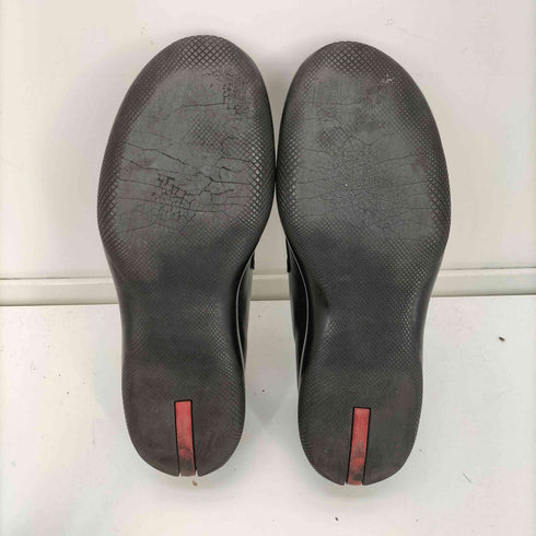 プラダ PRADA 90-00S SPORT イタリア製 パンチング レザー スリッポン シューズ メンズ