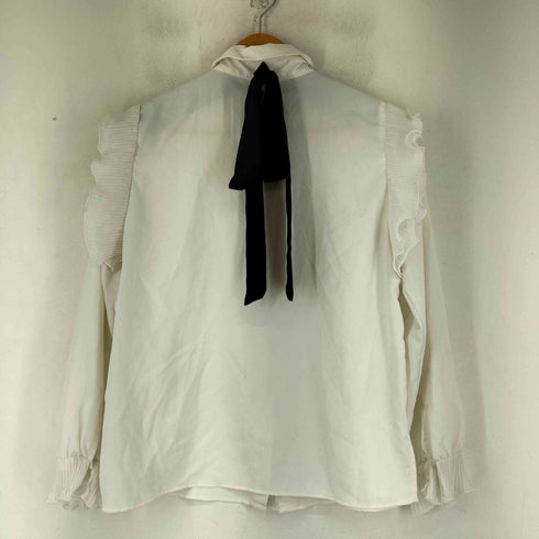 ザラ ZARA リボン付きフリルブラウス レディース import:M