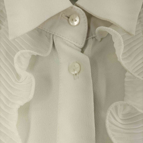 ザラ ZARA リボン付きフリルブラウス レディース import:M