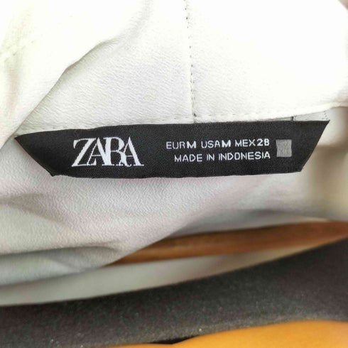 ザラ ZARA リボン付きフリルブラウス レディース import:M