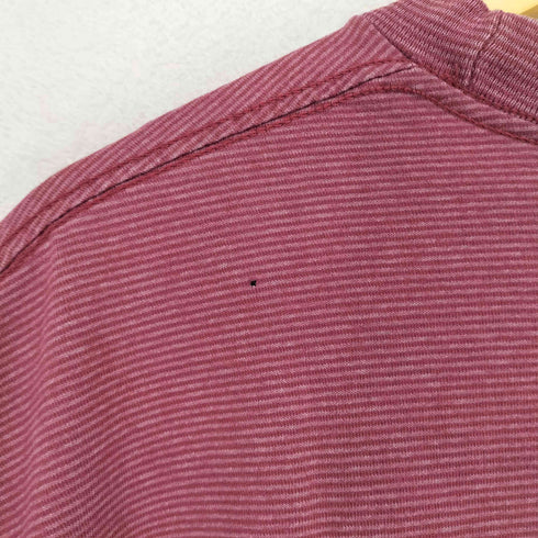 EZ GEAR 袖裾シングル ボーダー柄クルーネックTシャツ メンズ