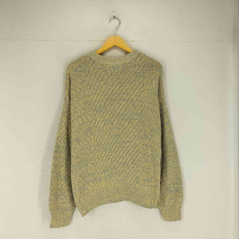 USA製 フロントデザインコットンニット メンズ L