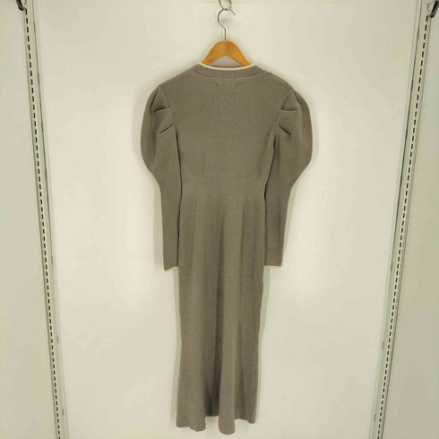 リリーブラウン Lily Brown カットアウトバイカラーニットワンピース レディース ONE SIZE