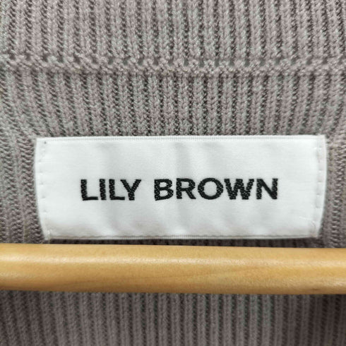 リリーブラウン Lily Brown カットアウトバイカラーニットワンピース レディース ONE SIZE