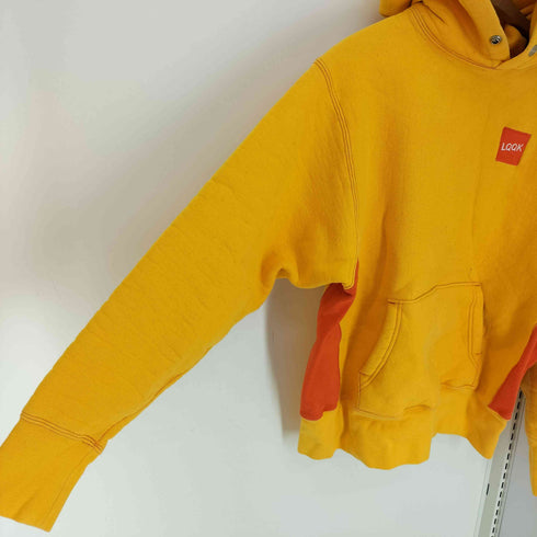 ルックスタジオ LQQK STUDIO BOXロゴ リバースウィーブ ヘビー スウェットパーカー SNAP HOODIE メンズ