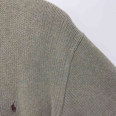 ポロバイラルフローレン Polo by RALPH LAUREN 90S 香港製 ポニー 刺繍 クルーネック コットン ニット メンズ import:L