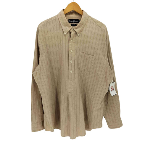 ラルフローレン RALPH LAUREN 90S AFTON ドビー織り プルオーバー ボタンダウン シャツ メンズ import:XL