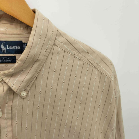 ラルフローレン RALPH LAUREN 90S AFTON ドビー織り プルオーバー ボタンダウン シャツ メンズ import:XL