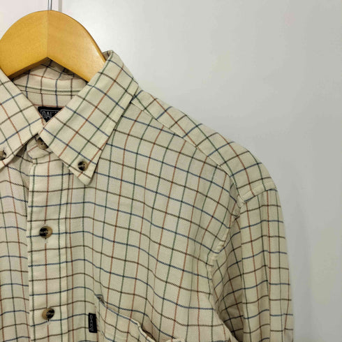 ダックス DAKS コットンウール ボタンダウン チェックシャツ メンズ import:M