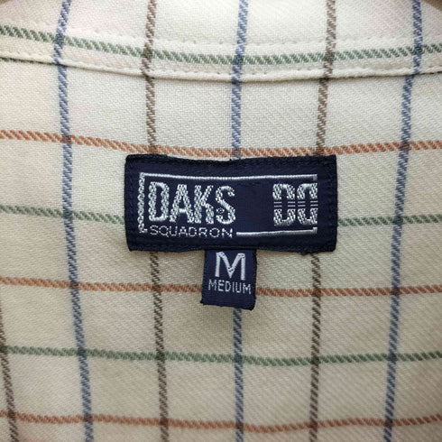 ダックス DAKS コットンウール ボタンダウン チェックシャツ メンズ import:M