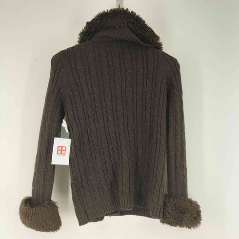 ボアドッキングニットカーディガン レディース import:S